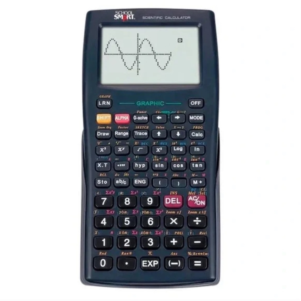 School Smart Scientific Graphing Calculator Black and Gray Tested & Working